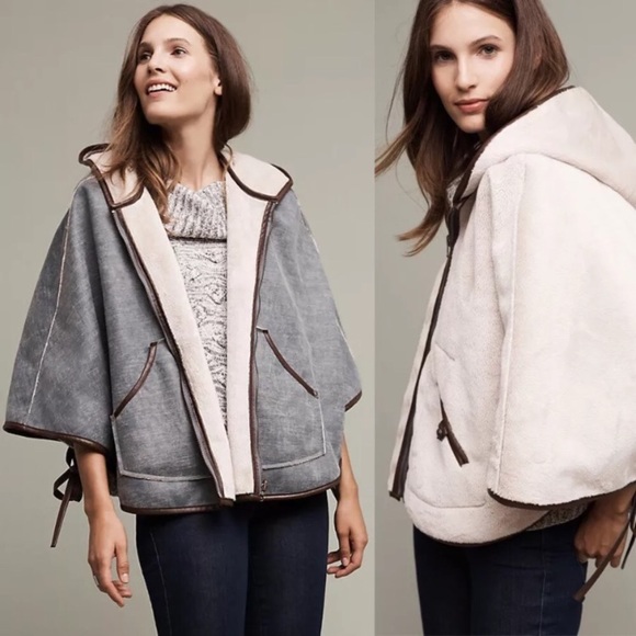 Hei Hei Reversible Denim Cape - Picture 2 of 6